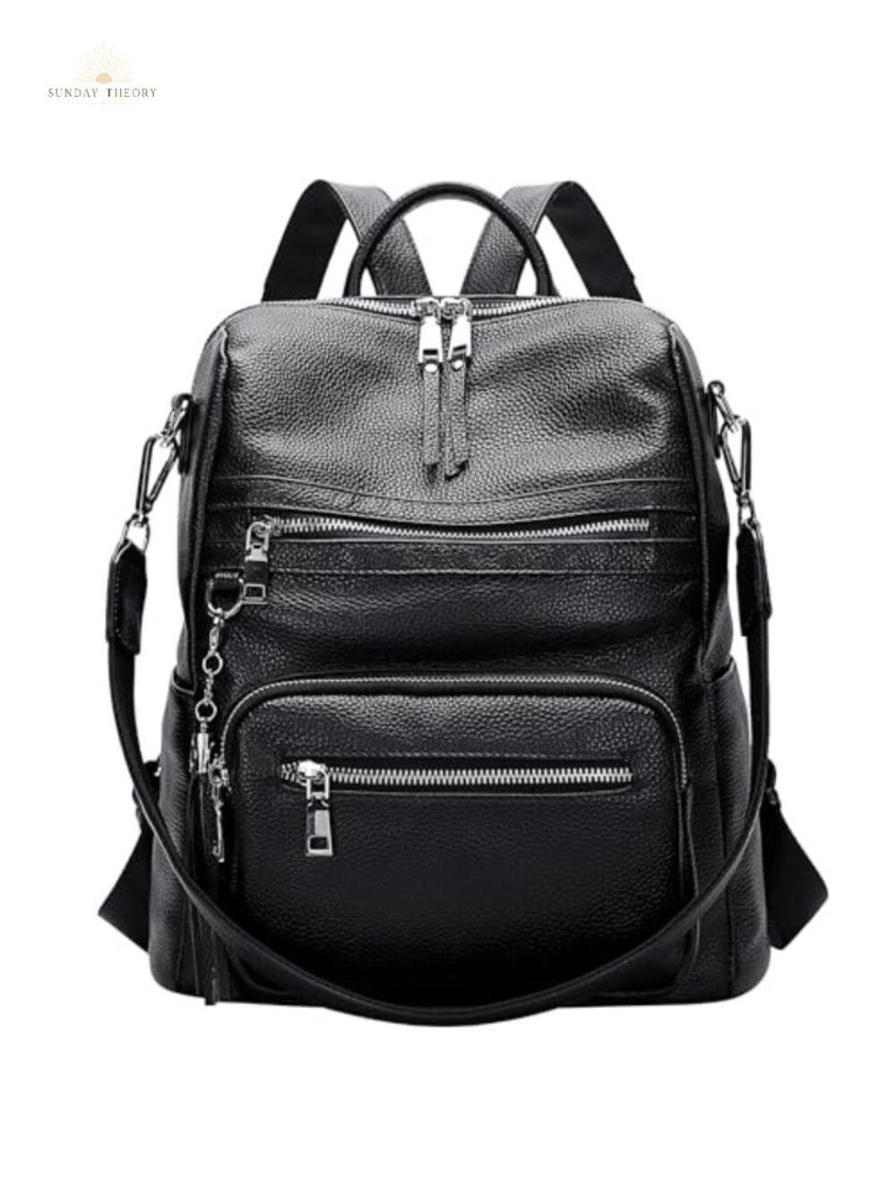 Genuine Leather Backpack for Women Soft Large Shoulder Bag
